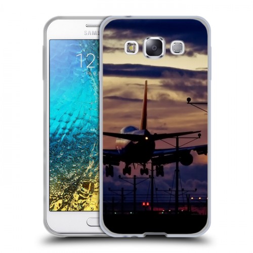 Дизайнерский пластиковый чехол для Samsung Galaxy E5 самолеты