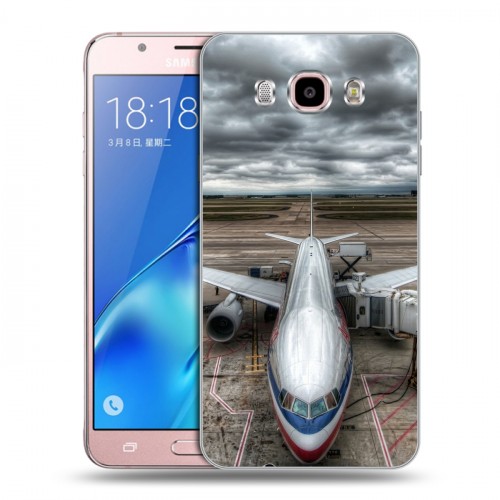 Дизайнерский силиконовый с усиленными углами чехол для Samsung Galaxy J5 (2016) самолеты