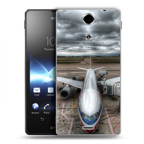 Дизайнерский пластиковый чехол для Sony Xperia TX самолеты