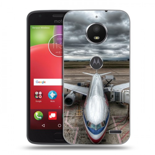 Дизайнерский пластиковый чехол для Motorola Moto E4 самолеты