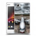 Дизайнерский пластиковый чехол для Sony Xperia L самолеты