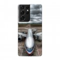 Дизайнерский пластиковый чехол для Samsung Galaxy S21 Ultra самолеты