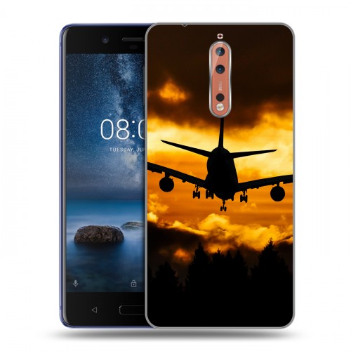 Дизайнерский пластиковый чехол для Nokia 8 самолеты