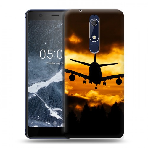 Дизайнерский пластиковый чехол для Nokia 5.1 самолеты