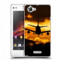 Дизайнерский пластиковый чехол для Sony Xperia L самолеты