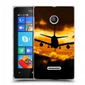 Дизайнерский пластиковый чехол для Microsoft Lumia 435 самолеты