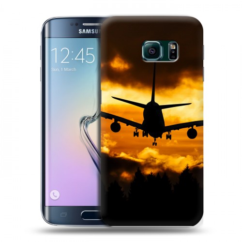 Дизайнерский пластиковый чехол для Samsung Galaxy S6 Edge самолеты