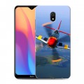 Дизайнерский силиконовый с усиленными углами чехол для Xiaomi RedMi 8A самолеты