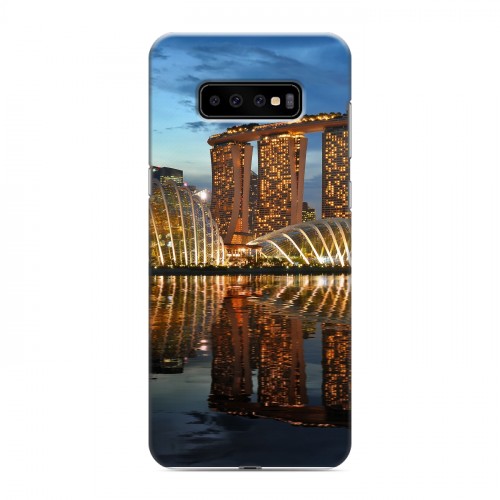 Дизайнерский пластиковый чехол для Samsung Galaxy S10 Plus Сингапур