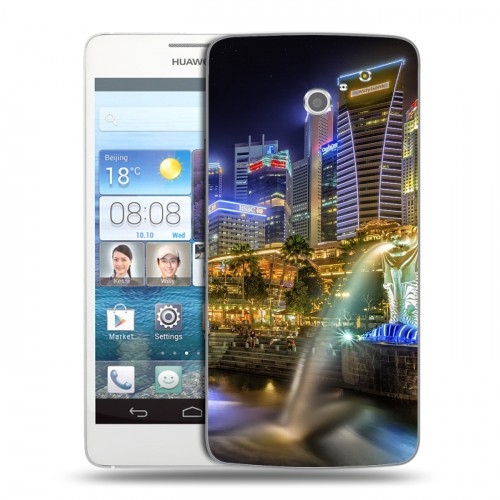 Дизайнерский пластиковый чехол для Huawei Ascend D2 Сингапур