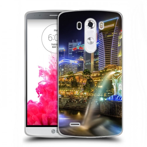 Дизайнерский пластиковый чехол для LG G3 (Dual-LTE) Сингапур