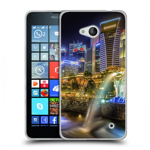 Дизайнерский пластиковый чехол для Microsoft Lumia 640 Сингапур