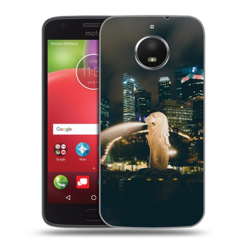 Дизайнерский силиконовый чехол для Motorola Moto E4 Plus Сингапур