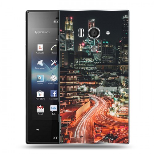 Дизайнерский пластиковый чехол для Sony Xperia acro S Сингапур