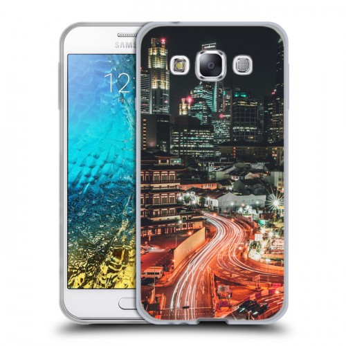 Дизайнерский пластиковый чехол для Samsung Galaxy E5 Сингапур