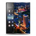 Дизайнерский пластиковый чехол для Sony Xperia acro S Сингапур