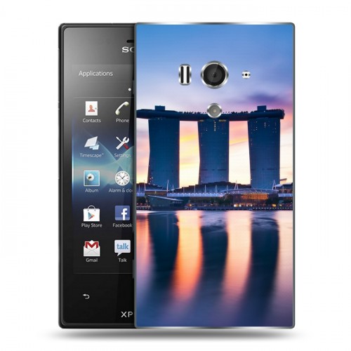 Дизайнерский пластиковый чехол для Sony Xperia acro S Сингапур