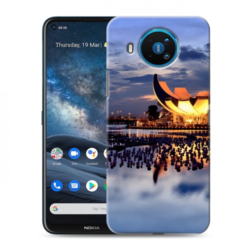 Дизайнерский силиконовый с усиленными углами чехол для Nokia 8.3 Сингапур