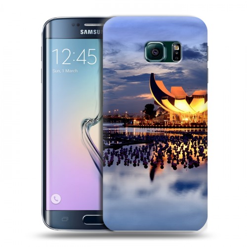 Дизайнерский пластиковый чехол для Samsung Galaxy S6 Edge Сингапур