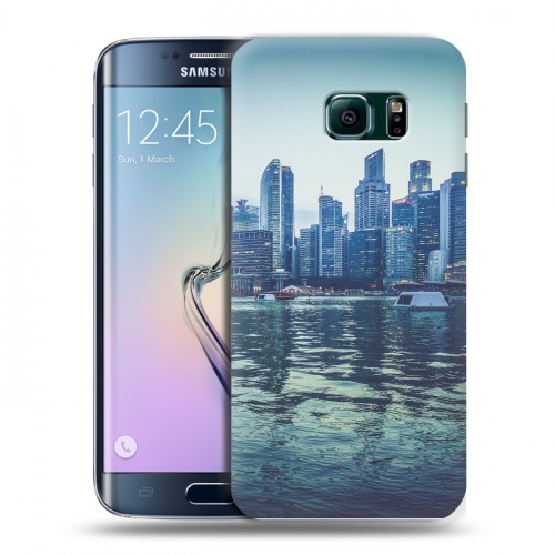 Дизайнерский пластиковый чехол для Samsung Galaxy S6 Edge Сингапур