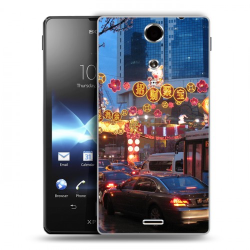 Дизайнерский пластиковый чехол для Sony Xperia TX Сингапур