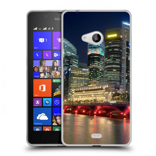 Дизайнерский пластиковый чехол для Microsoft Lumia 540 Сингапур