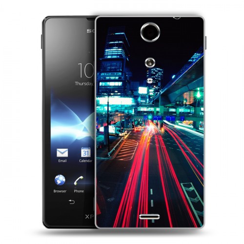 Дизайнерский пластиковый чехол для Sony Xperia TX Токио