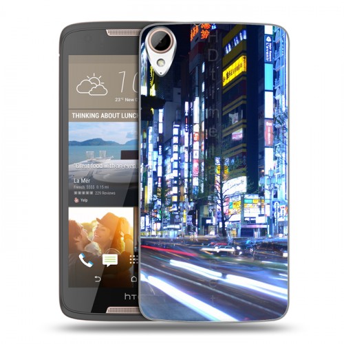 Дизайнерский пластиковый чехол для HTC Desire 828 Токио