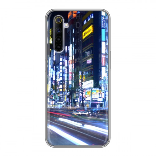 Дизайнерский силиконовый с усиленными углами чехол для Realme 6 Токио