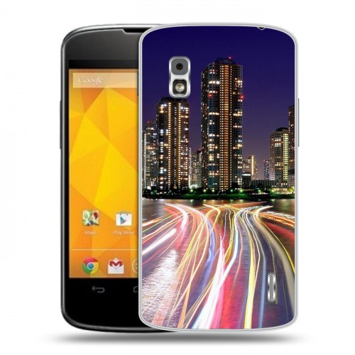 Дизайнерский пластиковый чехол для LG Google Nexus 4 Токио