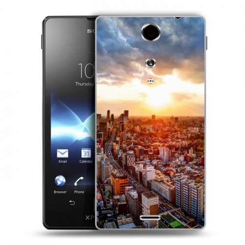 Дизайнерский пластиковый чехол для Sony Xperia TX Токио