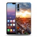 Дизайнерский силиконовый с усиленными углами чехол для Huawei P20 Pro Токио