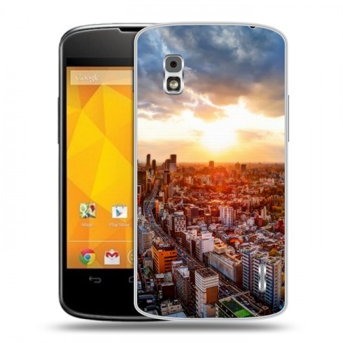 Дизайнерский пластиковый чехол для LG Google Nexus 4 Токио