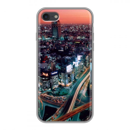 Дизайнерский силиконовый с усиленными углами чехол для Iphone 7 Токио
