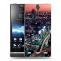 Дизайнерский пластиковый чехол для Sony Xperia S Токио