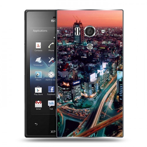 Дизайнерский пластиковый чехол для Sony Xperia acro S Токио