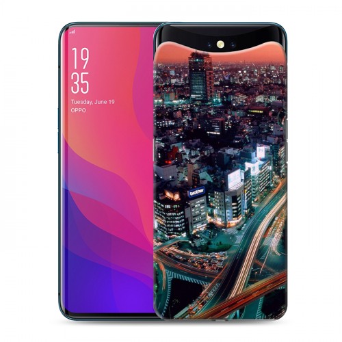 Дизайнерский силиконовый чехол для OPPO Find X Токио