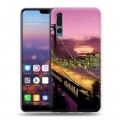 Дизайнерский силиконовый с усиленными углами чехол для Huawei P20 Pro Токио