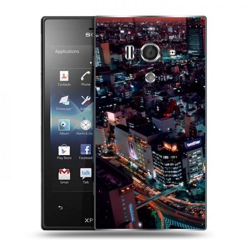 Дизайнерский пластиковый чехол для Sony Xperia acro S Токио