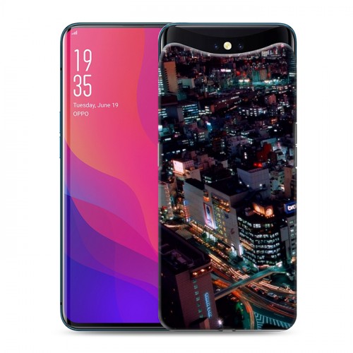 Дизайнерский силиконовый чехол для OPPO Find X Токио