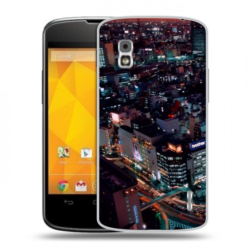 Дизайнерский пластиковый чехол для LG Google Nexus 4 Токио