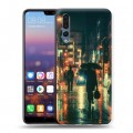 Дизайнерский силиконовый с усиленными углами чехол для Huawei P20 Pro Токио