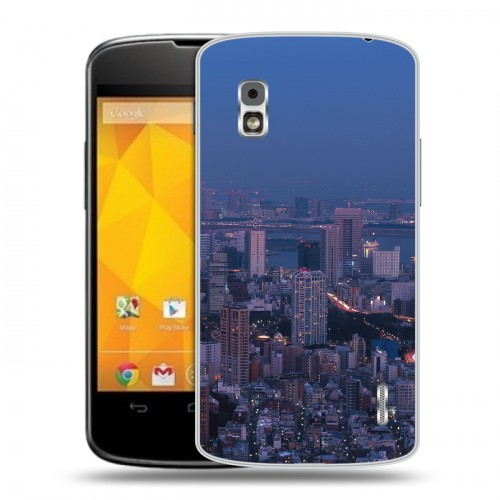 Дизайнерский пластиковый чехол для LG Google Nexus 4 Токио