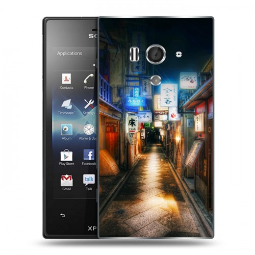 Дизайнерский пластиковый чехол для Sony Xperia acro S Токио