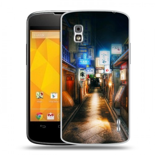 Дизайнерский пластиковый чехол для LG Google Nexus 4 Токио