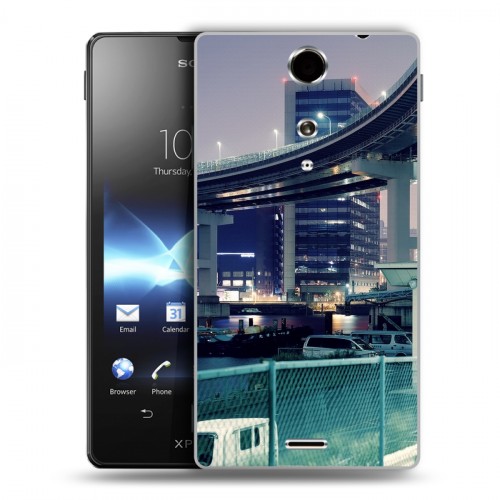 Дизайнерский пластиковый чехол для Sony Xperia TX Токио