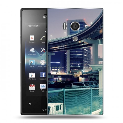 Дизайнерский пластиковый чехол для Sony Xperia acro S Токио