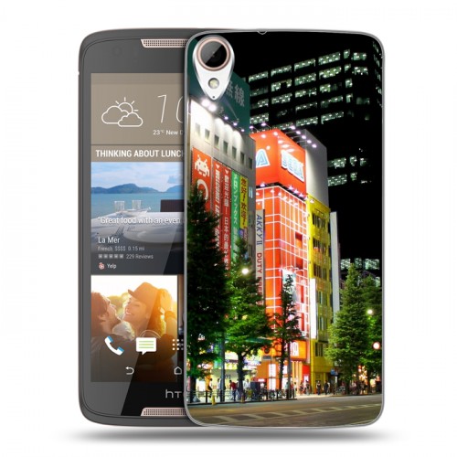 Дизайнерский пластиковый чехол для HTC Desire 828 Токио