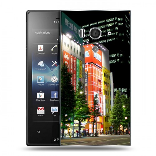 Дизайнерский пластиковый чехол для Sony Xperia acro S Токио