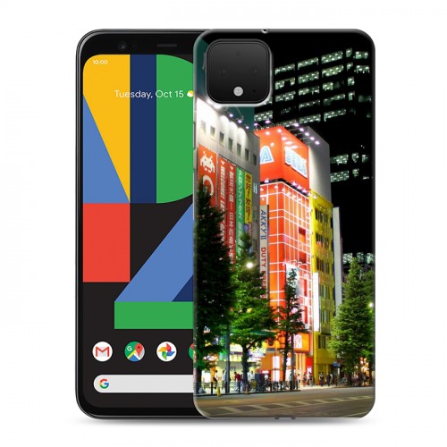 Дизайнерский пластиковый чехол для Google Pixel 4 Токио